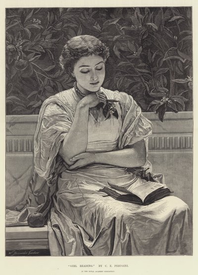 読書する少女 作： Charles Edward Perugini